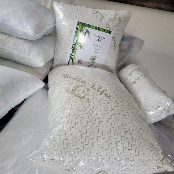 New 7" Memory Foam Pillow Bamboo Cover Soft Queen Pillowcase - Picture 1 of 15